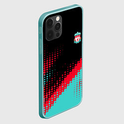 Чехол для iPhone 12 Pro Max Ливерпуль краска, цвет: 3D-мятный — фото 2