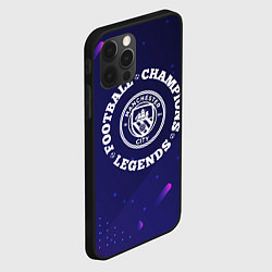 Чехол для iPhone 12 Pro Max Символ Manchester City и круглая надпись Football, цвет: 3D-черный — фото 2