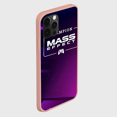 Чехол iPhone 12 Pro Max Mass Effect Gaming Champion: рамка с лого и джойст / 3D-Светло-розовый – фото 2