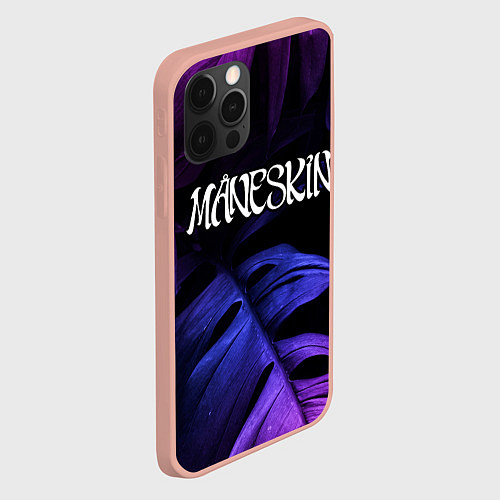 Чехол iPhone 12 Pro Max Maneskin Neon Monstera / 3D-Светло-розовый – фото 2