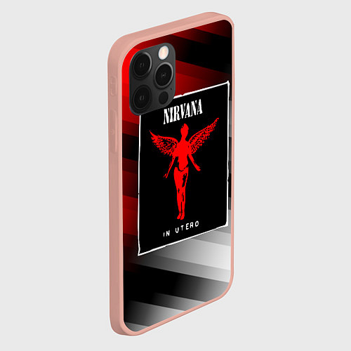 Чехол iPhone 12 Pro Max NIRVANA in utero - НИРВАНА / 3D-Светло-розовый – фото 2