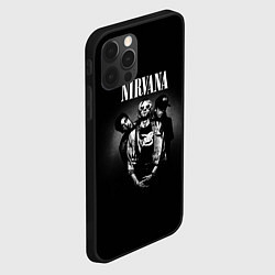 Чехол для iPhone 12 Pro Max Nirvana рок-группа, цвет: 3D-черный — фото 2