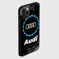 Чехол для iPhone 12 Pro Max Audi в стиле Top Gear со следами шин на фоне, цвет: 3D-черный — фото 2