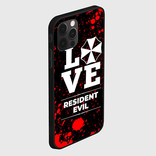 Чехол iPhone 12 Pro Max Resident Evil Love Классика / 3D-Черный – фото 2