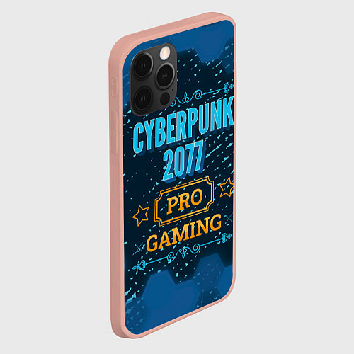 Чехол iPhone 12 Pro Max Игра Cyberpunk 2077: PRO Gaming / 3D-Светло-розовый – фото 2