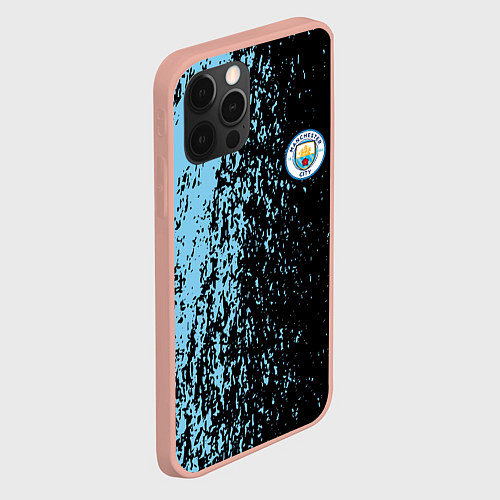 Чехол iPhone 12 Pro Max Manchester city манчестер сити голубые брызги / 3D-Светло-розовый – фото 2