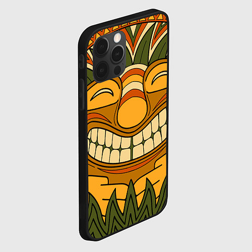 Чехол iPhone 12 Pro Max Polynesian tiki LUCKY / 3D-Черный – фото 2