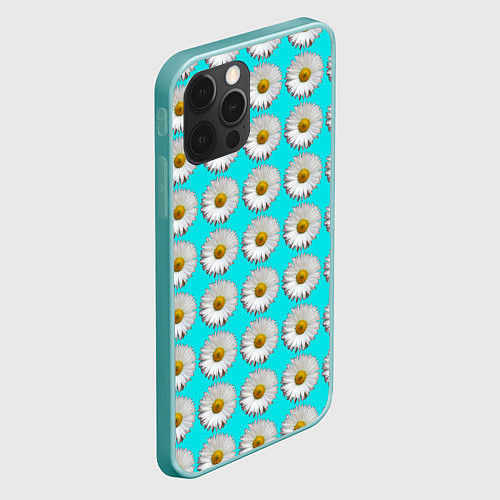 Чехол iPhone 12 Pro Max CHAMOMILE FLOWERS / 3D-Мятный – фото 2