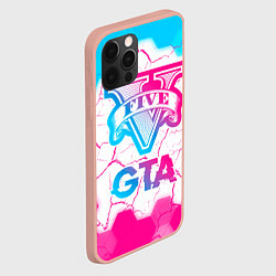 Чехол для iPhone 12 Pro Max GTA Neon Gradient, цвет: 3D-светло-розовый — фото 2