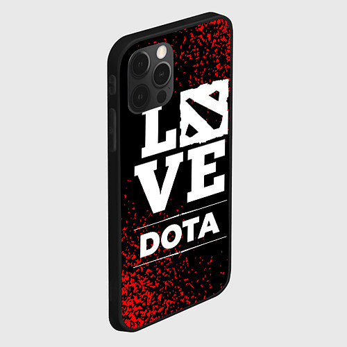 Чехол iPhone 12 Pro Max Dota Love Классика / 3D-Черный – фото 2