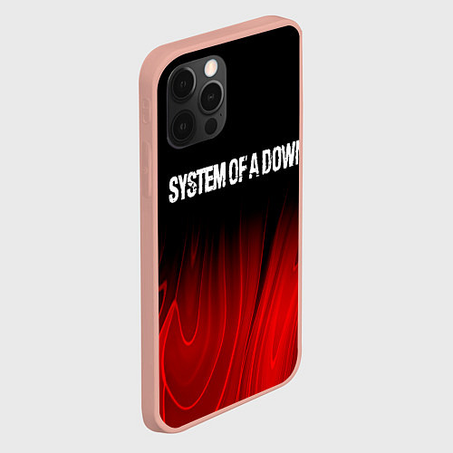 Чехол iPhone 12 Pro Max System of a Down Red Plasma / 3D-Светло-розовый – фото 2