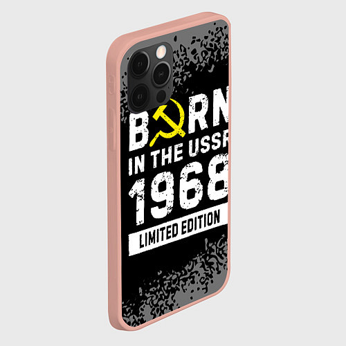 Чехол iPhone 12 Pro Max Born In The USSR 1968 year Limited Edition / 3D-Светло-розовый – фото 2