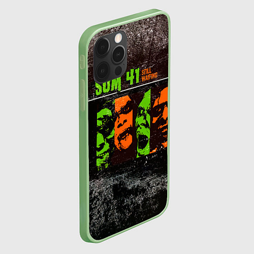 Чехол iPhone 12 Pro Max Still Waiting - Sum 41 / 3D-Салатовый – фото 2