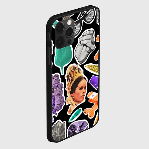 Чехол iPhone 12 Pro Max Underground pattern Fashion trend / 3D-Черный – фото 2