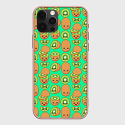 Чехол для iPhone 12 Pro Max POSITIVE KIWI FRUIT, цвет: 3D-светло-розовый