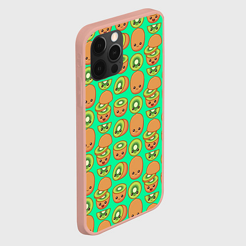 Чехол iPhone 12 Pro Max POSITIVE KIWI FRUIT / 3D-Светло-розовый – фото 2