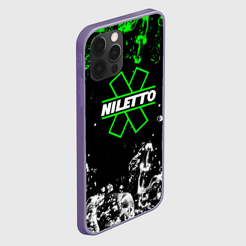 Чехол iPhone 12 Pro Max Нилето niletto текстура воды / 3D-Серый – фото 2
