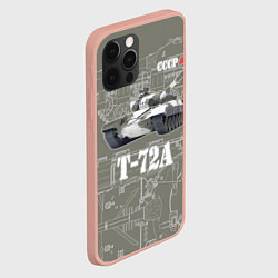 Чехол для iPhone 12 Pro Max Основной боевой танк Т-72А 1973, цвет: 3D-светло-розовый — фото 2