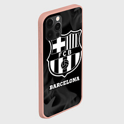 Чехол для iPhone 12 Pro Max Barcelona Sport на темном фоне, цвет: 3D-светло-розовый — фото 2