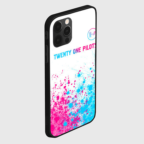 Чехол iPhone 12 Pro Max Twenty One Pilots Neon Gradient / 3D-Черный – фото 2
