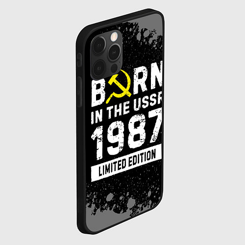 Чехол iPhone 12 Pro Max Born In The USSR 1987 year Limited Edition / 3D-Черный – фото 2