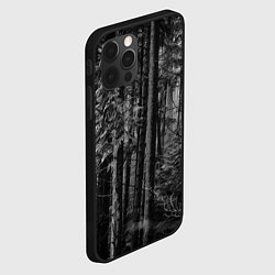 Чехол для iPhone 12 Pro Max Темный жуткий лес, цвет: 3D-черный — фото 2