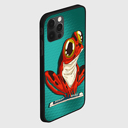 Чехол для iPhone 12 Pro Max Странная красная лягушка, цвет: 3D-черный — фото 2