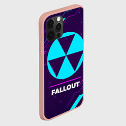 Чехол для iPhone 12 Pro Max Символ Fallout в неоновых цветах на темном фоне, цвет: 3D-светло-розовый — фото 2