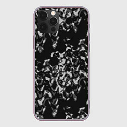 Чехол для iPhone 12 Pro Max Абстрактный узор в темных серых тонах, цвет: 3D-серый