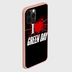 Чехол для iPhone 12 Pro Max Green Day Сердце, цвет: 3D-светло-розовый — фото 2