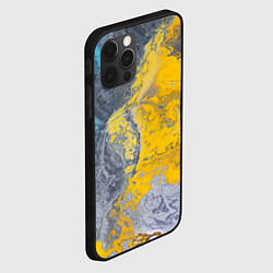 Чехол для iPhone 12 Pro Max Извержение Красок, цвет: 3D-черный — фото 2