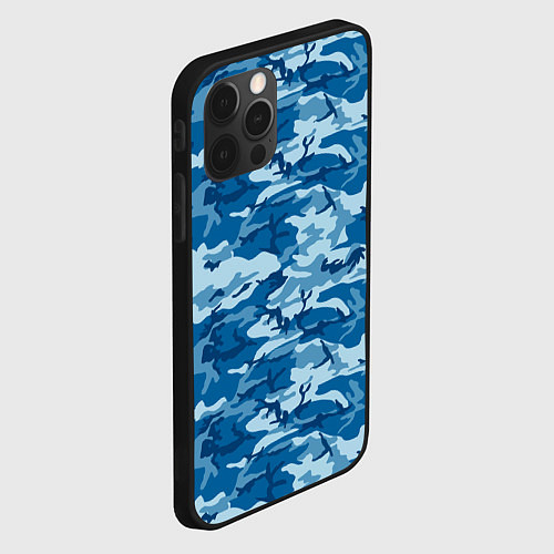 Чехол iPhone 12 Pro Max Камуфляж морской / 3D-Черный – фото 2