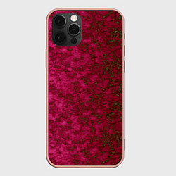 Чехол для iPhone 12 Pro Max Мраморная красная текстура камня red marble, цвет: 3D-светло-розовый