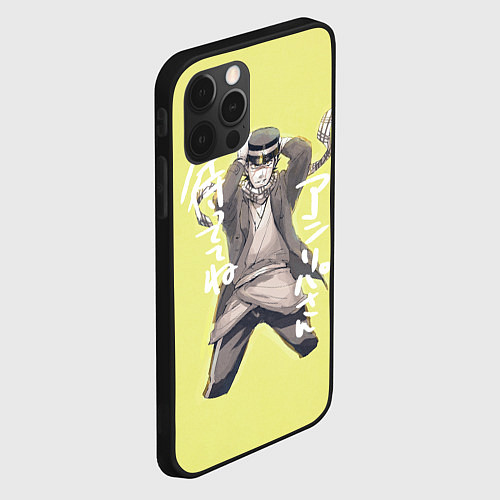 Чехол iPhone 12 Pro Max Саити арт Золотое божество / 3D-Черный – фото 2