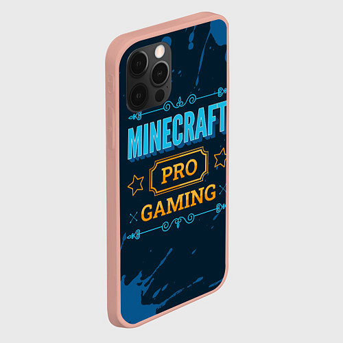 Чехол iPhone 12 Pro Max Игра Minecraft: PRO Gaming / 3D-Светло-розовый – фото 2