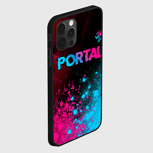 Чехол iPhone 12 Pro Max Portal Neon Gradient / 3D-Черный – фото 2