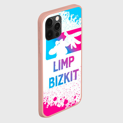 Чехол iPhone 12 Pro Max Limp Bizkit Neon Gradient / 3D-Светло-розовый – фото 2