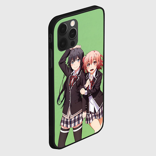 Чехол iPhone 12 Pro Max Юи и Юкино OreGairu / 3D-Черный – фото 2