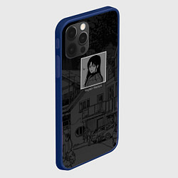 Чехол для iPhone 12 Pro Max BlackWHITE, цвет: 3D-тёмно-синий — фото 2