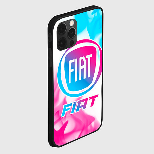 Чехол iPhone 12 Pro Max Fiat Neon Gradient / 3D-Черный – фото 2