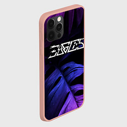 Чехол для iPhone 12 Pro Max Eagles Neon Monstera, цвет: 3D-светло-розовый — фото 2