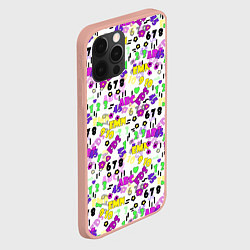 Чехол для iPhone 12 Pro Max Разноцветные цифры и алфавит school, цвет: 3D-светло-розовый — фото 2