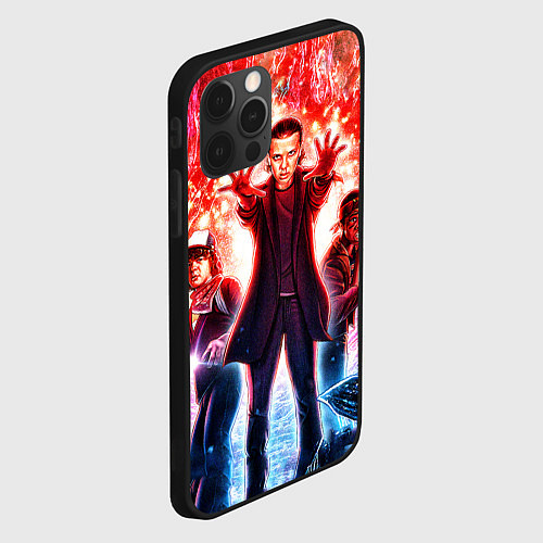 Чехол iPhone 12 Pro Max Stranger Things Странные Дела / 3D-Черный – фото 2