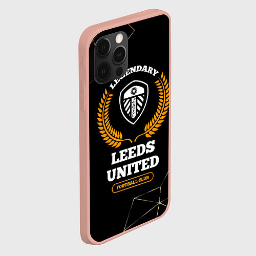 Чехол iPhone 12 Pro Max Лого Leeds United и надпись Legendary Football Clu / 3D-Светло-розовый – фото 2