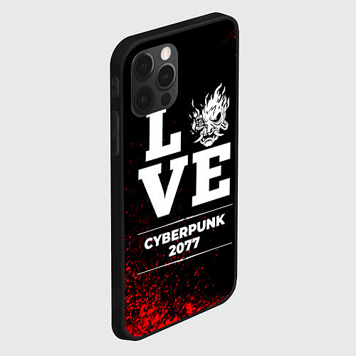Чехол iPhone 12 Pro Max Cyberpunk 2077 Love Классика / 3D-Черный – фото 2