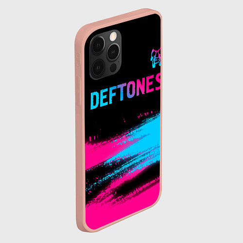 Чехол iPhone 12 Pro Max Deftones Neon Gradient / 3D-Светло-розовый – фото 2