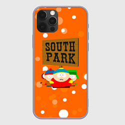 Чехол iPhone 12 Pro Max Южный Парк на фоне кружков