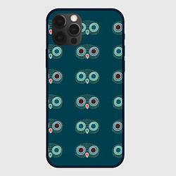Чехол для iPhone 12 Pro Max Совиный парад, цвет: 3D-черный