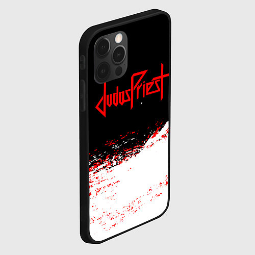 Чехол iPhone 12 Pro Max Judas Priest текстура / 3D-Черный – фото 2