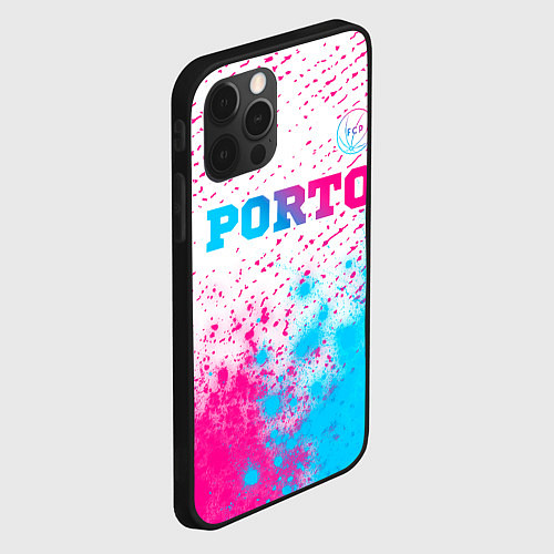 Чехол iPhone 12 Pro Max Porto Neon Gradient / 3D-Черный – фото 2